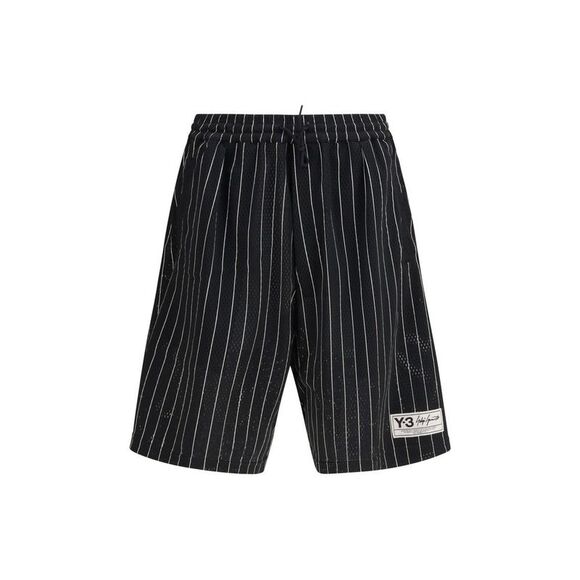 Y-3 Black Polyester Bermuda Men's Shorts